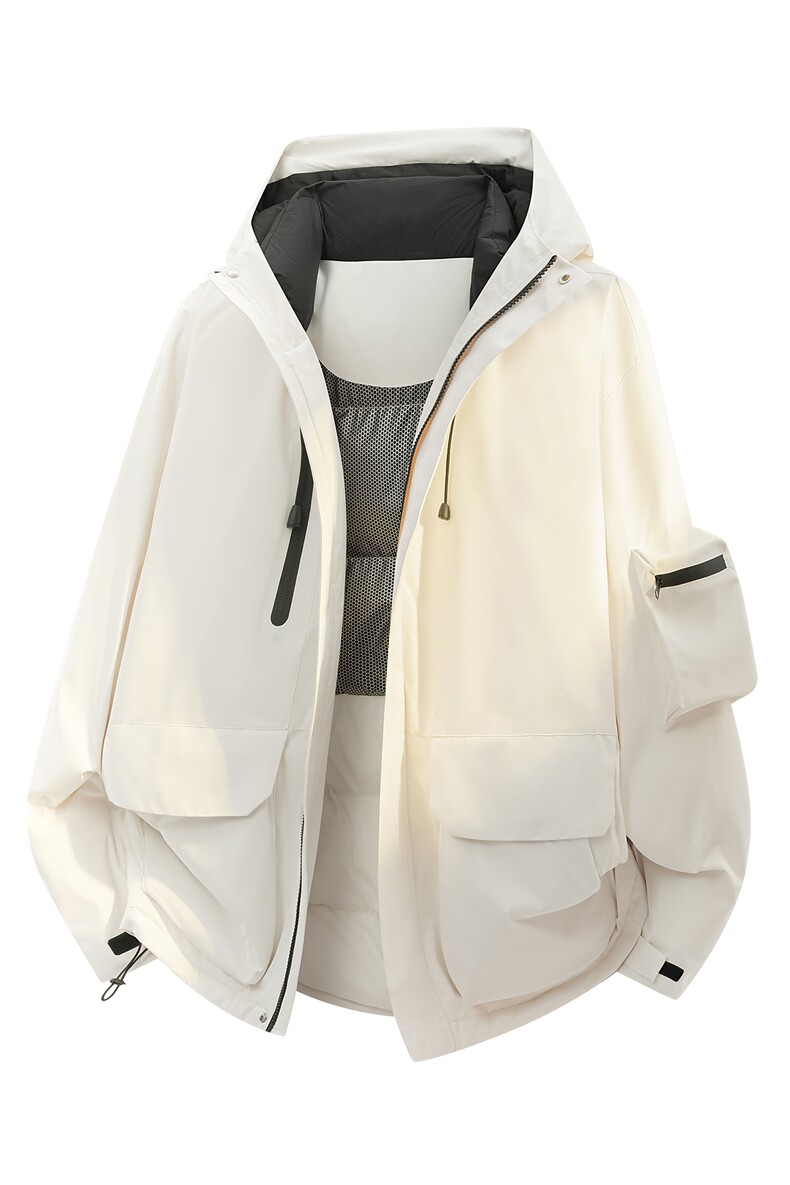 高品质机能连帽羽绒服保暖情侣冬90白鸭绒学生2025SYR2607-P270,男装羽绒服,星座610B-1