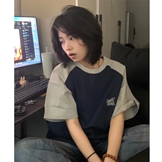 灰拼藏青