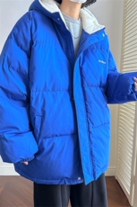 MY6139/P110冬季港风连帽刺绣羊羔毛棉衣男女大码面包服棉袄外套，男装棉衣，电商A141