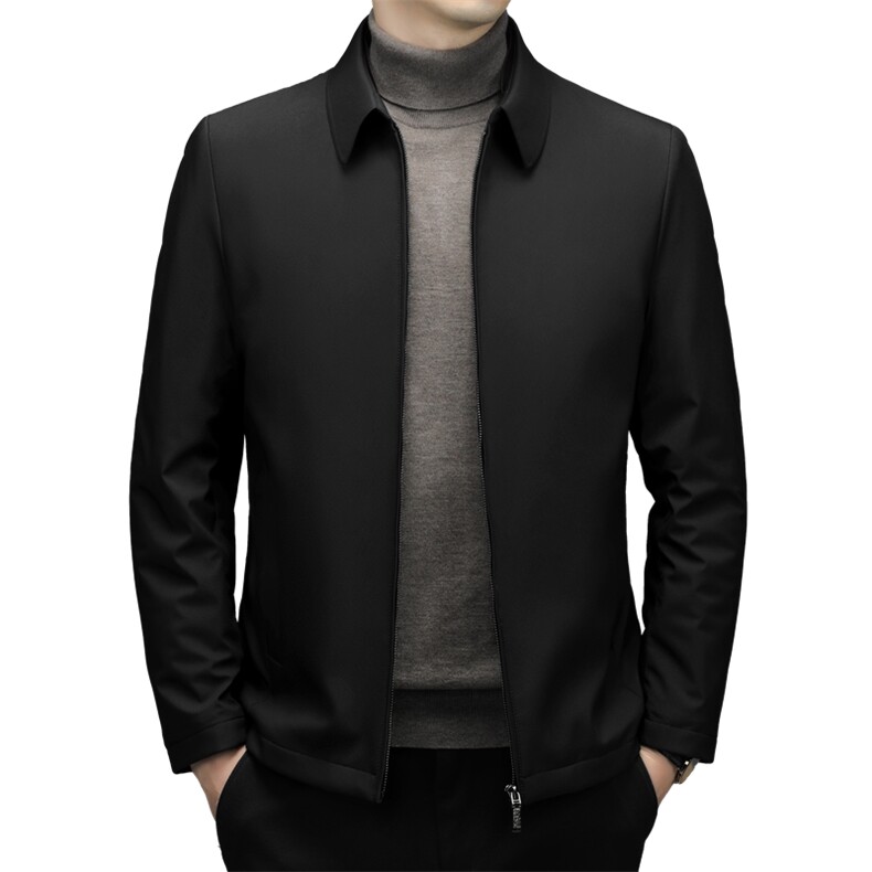翻领羽绒服男冬季新款加厚保暖爸爸装上衣中年商务休闲外套男士,男装羽绒服,电商B212（原钱塘6029）