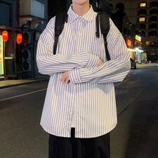 长袖衬衫男港风日系春季韩版潮流帅气衬衣K01817P32，男装衬衫，星座1116-2