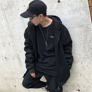 嘻哈加绒加厚卫衣男士连帽潮流加肥加大外套帽衫男加厚B90款P120图片