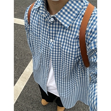 2026春夏新款千鸟格格子长袖衬衫高品质现货CS067-P40，男装衬衫，星座301C-5