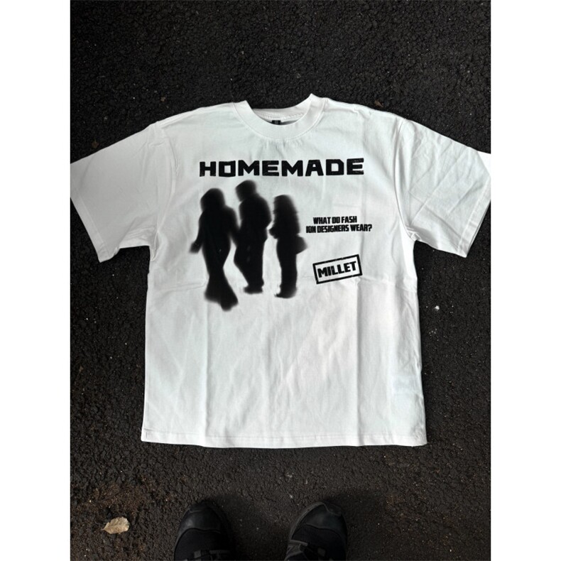 暗黑系美式潮牌260G宽松休闲短袖T恤D328-6T1106-P25，男装T恤，电商D328