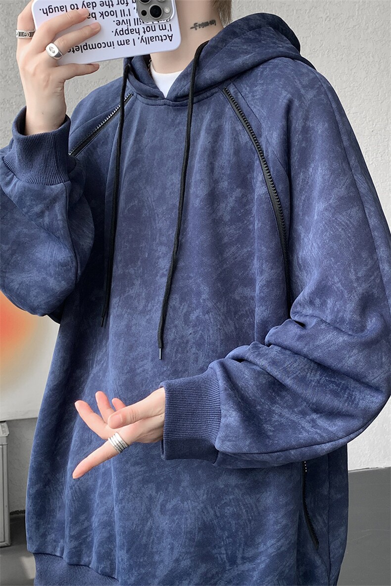 WY10141-特批48控88高品质扎染面料连帽设计感大码男潮流卫衣,男装卫衣,电商A059