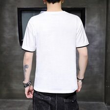 夏季新潮款韩版男士运动休闲上衣纯色薄款大码短袖T恤男T，男装T恤，电商A441