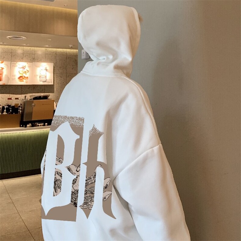 M003P60加绒65连帽卫衣男潮牌美式重磅帽衫宽松情侣大码高街外套,女装短外套,星座304A