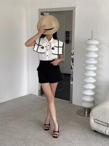 黑白小众设计感套装图片