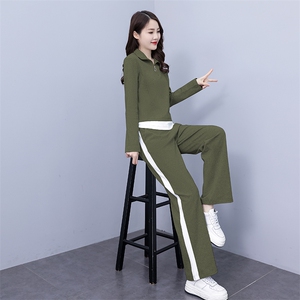 休闲运动套装女2025春秋季新款时尚洋气减龄卫衣阔腿裤显瘦两件套图片