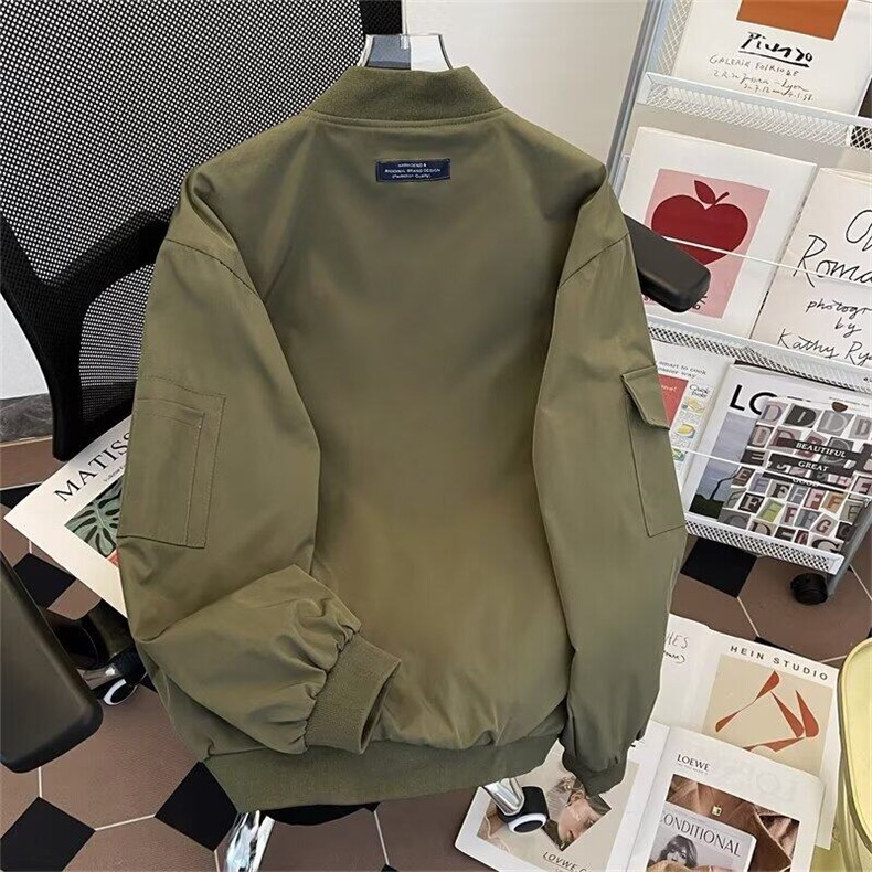 春秋季棒球服美式vibe情侣飞行员外套男款潮牌宽松设计感夹克,男装夹克,星座1013