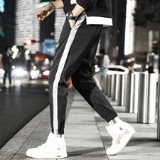 2021新款春秋韩版潮流运动男士休闲长裤束脚潮牌九分裤，男装休闲裤，电商B226-2（原B217-2）