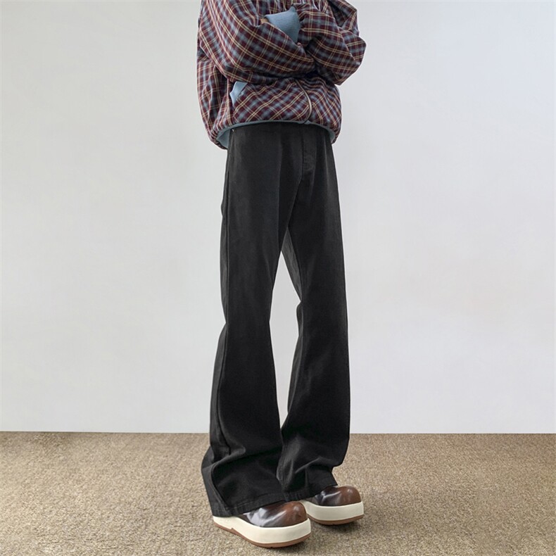 XZ-221-5/K3018/P50美式复古纯色弯刀微喇休闲牛仔裤,男装牛仔裤,星座221-5