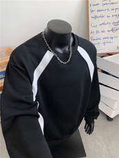 美式hiphop卫衣男款秋冬季加绒加厚潮流撞色拼接情侣圆领休闲上衣，男装卫衣，星座809A(原222-1)
