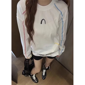 金属拉链卫衣男女春秋新款宽松圆领长袖上衣服无帽外套 TY2501图片