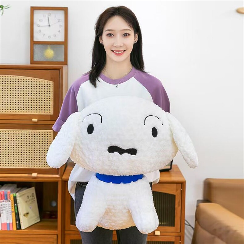 小白可爱呆萌小白狗公仔抱枕超软玩偶生日礼物狗狗，乐美网供