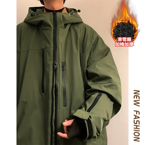 24冬单板双板防风防水保暖滑雪服男士加棉加厚中性风外套M70-P140图片