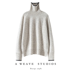 秋冬新款高领针织套头上衣时尚百搭，女装针织衫/毛衣，亿嘉羊绒