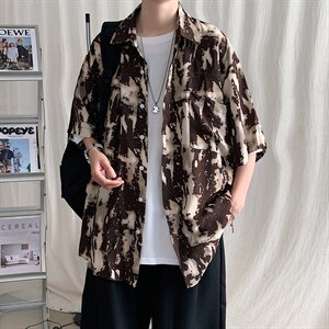 2024夏季新款防晒男士短袖衬衣休闲衬衫A158-CS611-P45，男装衬衫，电商A158-1