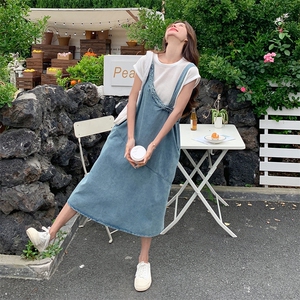 设计感牛仔背带裙裙女2025夏季新款韩系学院风减龄洋气图片