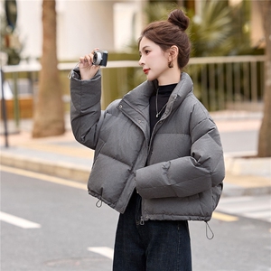 短款羽绒服女2025冬季新款小个子宽松立领白鸭羽绒面包服外套图片
