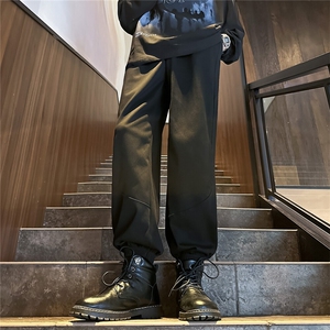 k1067-p35-限价49.9 现货港风中性大码卫裤束脚图片