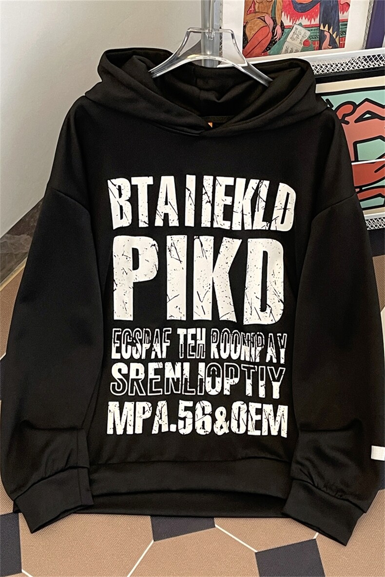 美式复古藏青色重磅卫衣男秋冬款oversize慵懒情侣装欧美,男装卫衣,星座505-2（原电商A260-1)