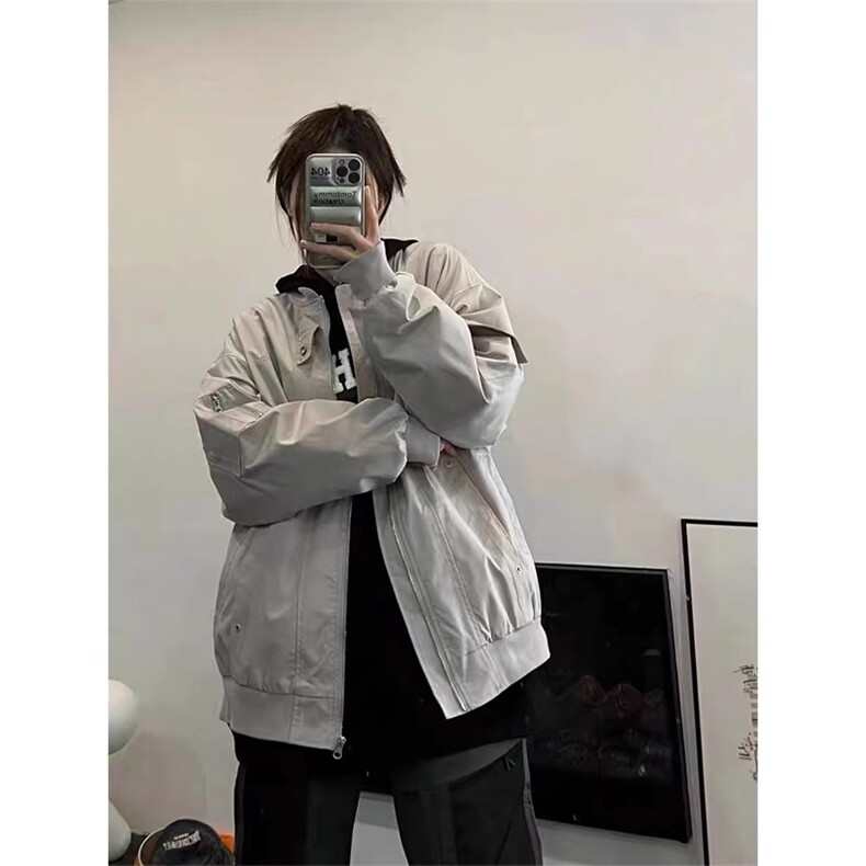 美式复古棒球服机能工装高街vibe外套男春秋飞行员夹克JK210-P63,男装夹克,星座1007（原301D）