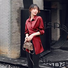 《主打款》春装新款女装气质百搭多种穿法OL优选长袖衬衫,女装衬衫,海爱依仁