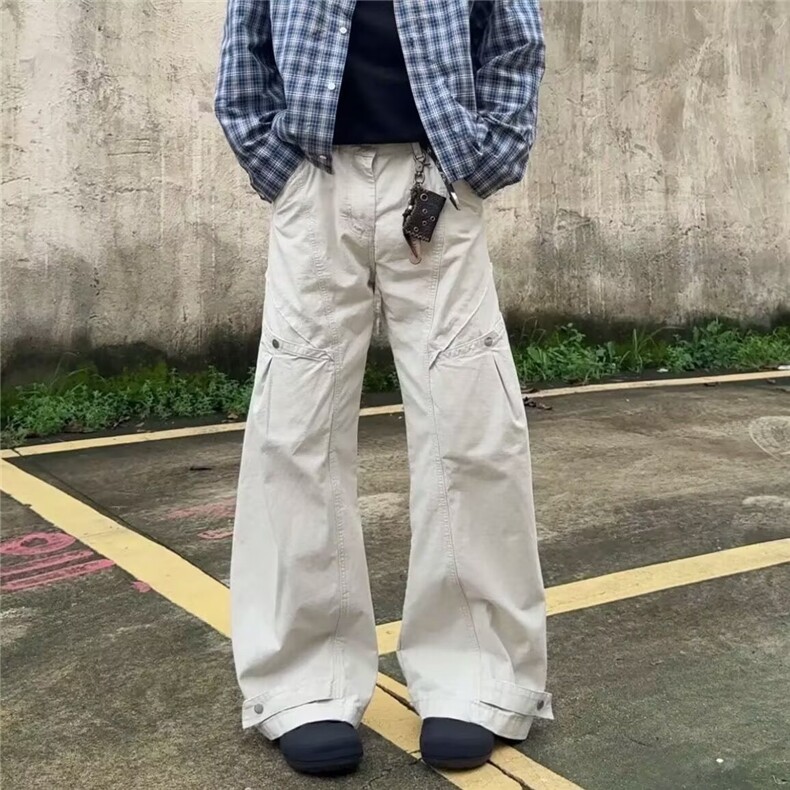 日系流行慵懒潮流原宿气质简约牛仔裤新款文艺时尚ins百搭,女装休闲裤,星座1210-1