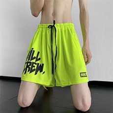 美式潮牌裤男运动网眼速干篮球裤练腿跑步裤D1065P25，男装休闲裤，星座1116-2