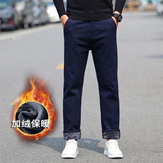 加绒加厚秋冬休闲裤男修身裤男商务直筒裤男牛长裤男加绒，男装卫衣，星座205-2
