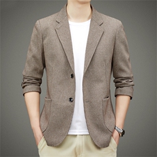 BAMJ-2801钱塘2020-2中青年男士合身纯色休闲简约西服外套P82，男装西服，钱塘207-2