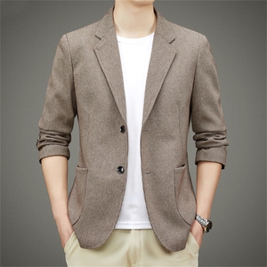 BAMJ-2801钱塘2020-2中青年男士合身纯色休闲简约西服外套P82图片