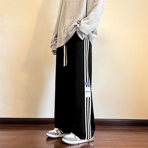 港风条纹休闲裤男宽松直筒拖地裤束脚裤卫裤 KP717 P35图片