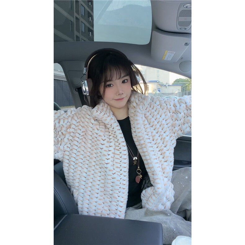 冬季男士棉服兔毛条纹绒虎皮纹宽松加绒加厚外套棉衣特p95图片