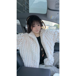 冬季男士棉服兔毛条纹绒虎皮纹宽松加绒加厚外套棉衣特p95图片