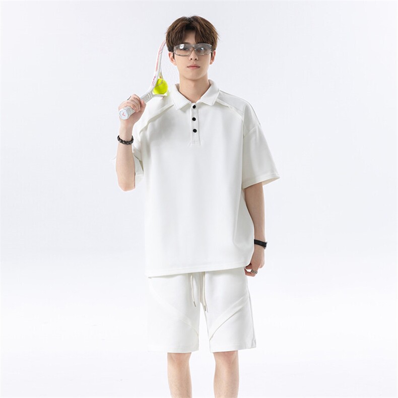 日系polo衫拼接T恤套装T3644上衣特P29控58/DK8615特P29控58,男装T恤,电商A007