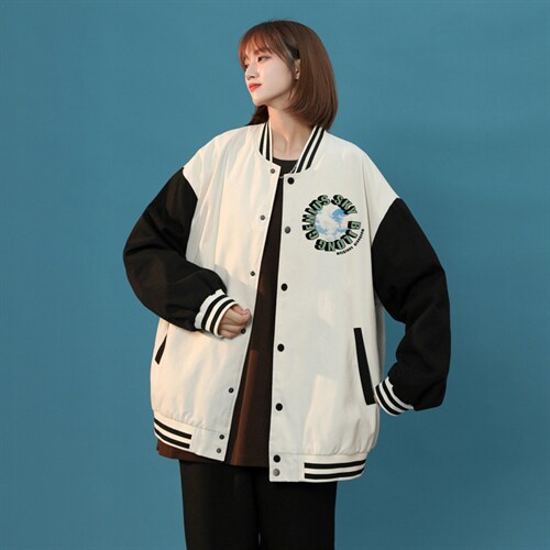 中性风春秋季情侣棒球服男女休闲夹克女时尚外套男BQF296-P50，男装夹克，电商B371