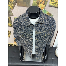 B221美式高街暗黑小众重工艺印花牛仔外套SY2536-特P70控118，男装工装外套，电商B221
