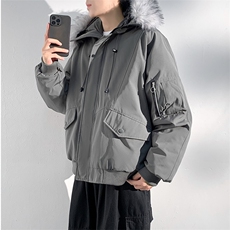 美式毛领派克棉服男冬季加厚工装棉衣情侣外套M060-P110迷彩P115，男装棉衣，星座308B-2
