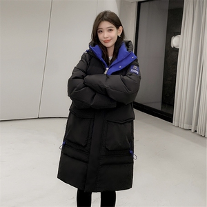 2026新款女学生情侣同款学院风羽绒服男中长款加厚过膝青年潮牌图片