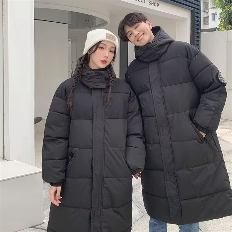 长款棉服男女冬季2025新款加厚保暖防风连帽防寒情侣外套,男装棉衣,星座506A