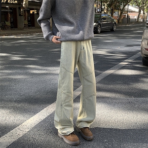 港风潮男新款牛仔裤嘻哈ins潮高街潮流痞帅长裤N0788-P45