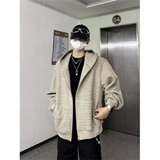 原宿简约百搭气质开衫卫衣慵懒时尚潮流7755P55，男装卫衣，星座410-2
