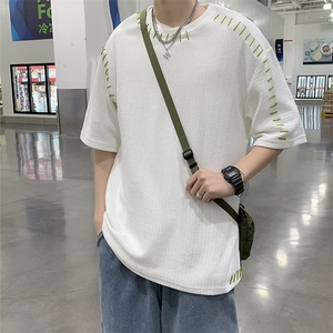 2023春夏季新款男休闲圆领短袖T恤QT03P30图片