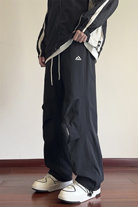 港风休闲裤冲锋裤伞兵裤宽松运动裤拖地裤束脚裤男KP815 P45图片