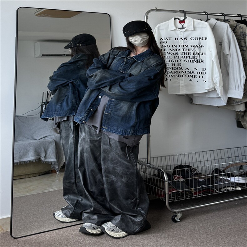 复古牛仔外套男秋潮牌痞帅炸街上衣设计感潮流时尚牛仔JK1106-P85,男装工装外套,星座1103-3
