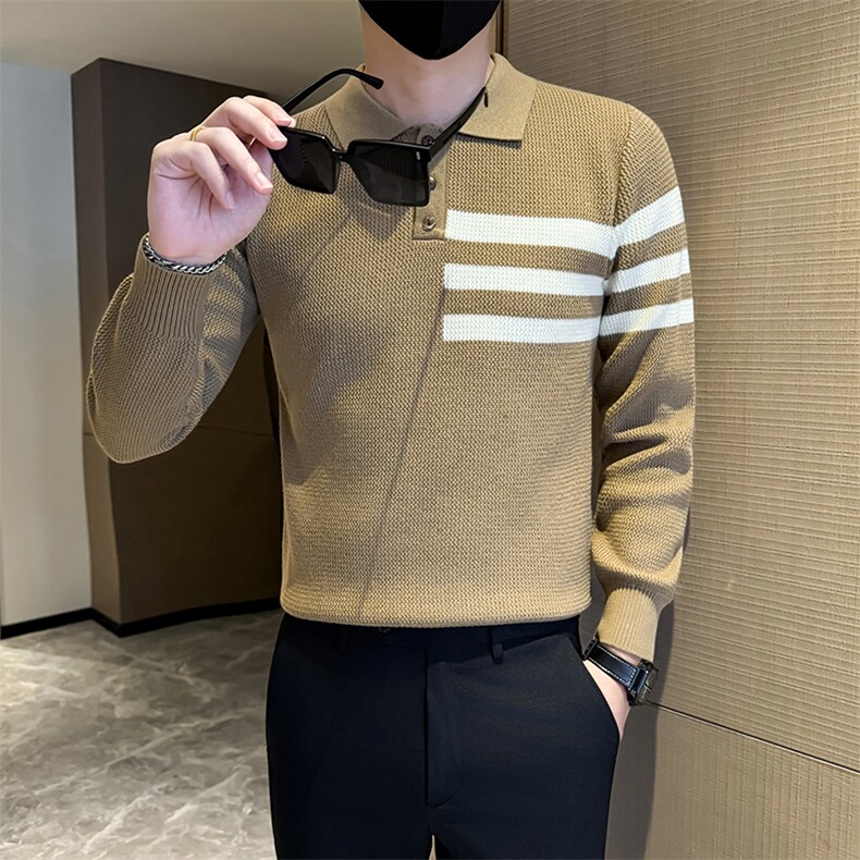 秋冬店主风社会小伙POLO领套头针织衫301A-1/M92/P58,男装针织衫/毛衣,星座301A-1