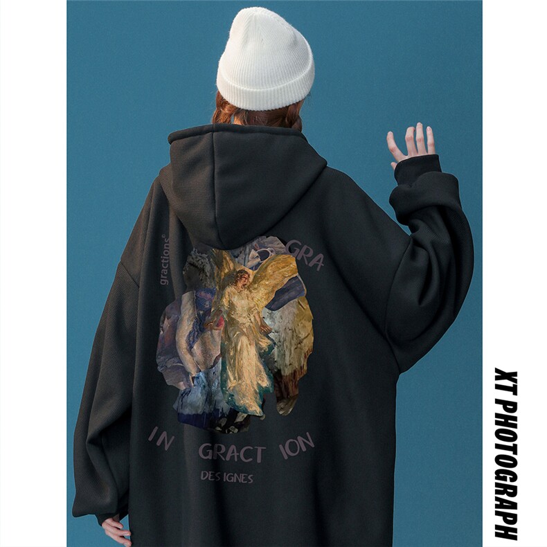 中性风23春季时尚潮流百搭重磅连帽卫衣B6601P45控58,男装卫衣,电商A268
