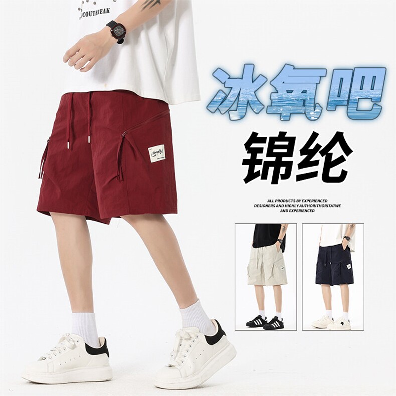 抖音品质美式黑色工装休闲短裤男士季宽松A146-GY519特p30量大优图片